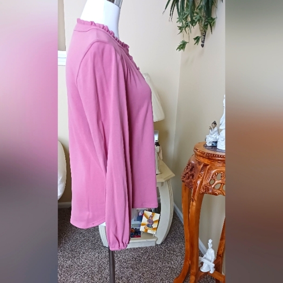 Daily Thread Ruffle Collar Top Sz M NWOT Pink - Picture 4 of 12